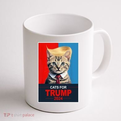 Cats For Donald Trump 2024 Election Coffee Mug back