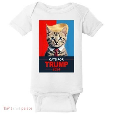 Cats For Donald Trump 2024 Election Baby Bodysuit