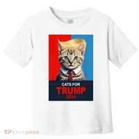 Cats For Donald Trump 2024 Election Toddler T-Shirt thumb 0