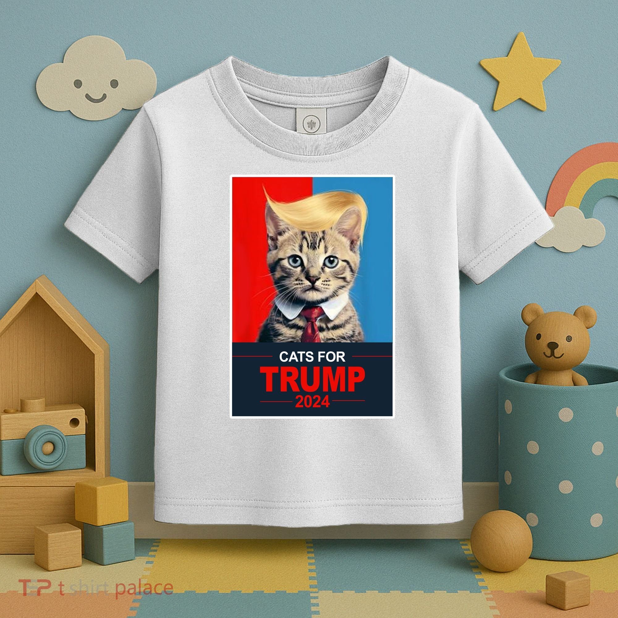 Cats For Donald Trump 2024 Election Toddler T-Shirt