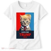 Cats For Donald Trump 2024 Election Women's T-Shirt thumb 0