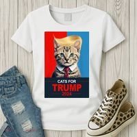 Cats For Donald Trump 2024 Election Women's T-Shirt thumb 3