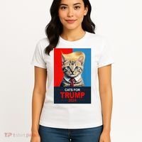 Cats For Donald Trump 2024 Election Women's T-Shirt thumb 4