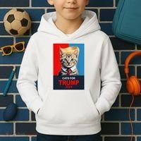 Cats For Donald Trump 2024 Election Kids Hoodie thumb 2