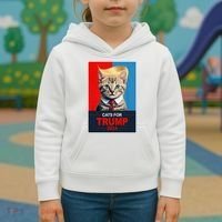 Cats For Donald Trump 2024 Election Kids Hoodie thumb 3