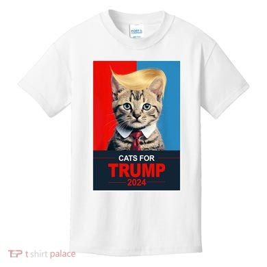 Cats For Donald Trump 2024 Election Kids T-Shirt