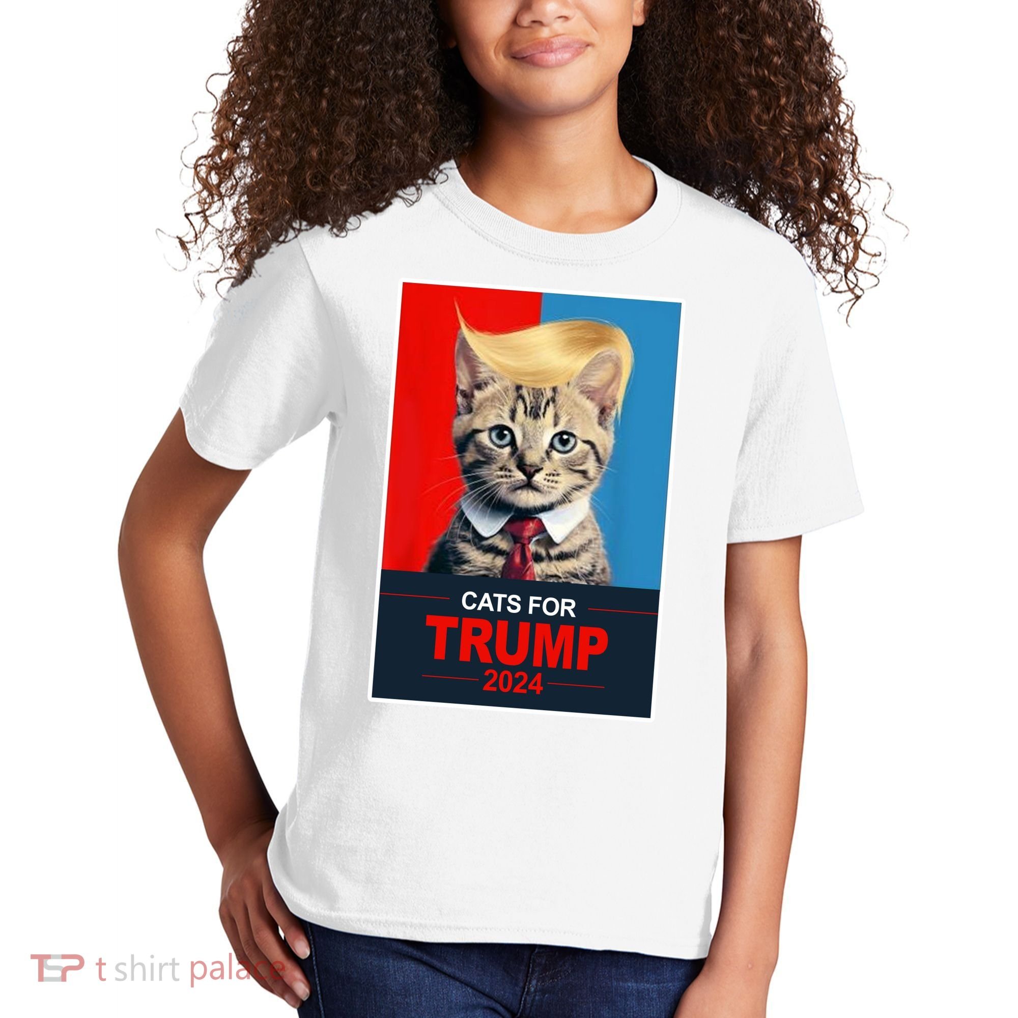 Cats For Donald Trump 2024 Election Kids T-Shirt