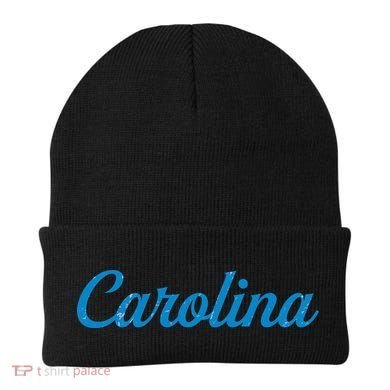 Carolina Football Distressed Beanie