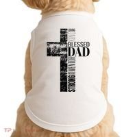 Christian Fathers Day Gifts Religious Blessed Dad Cross Doggie Tank thumb 0