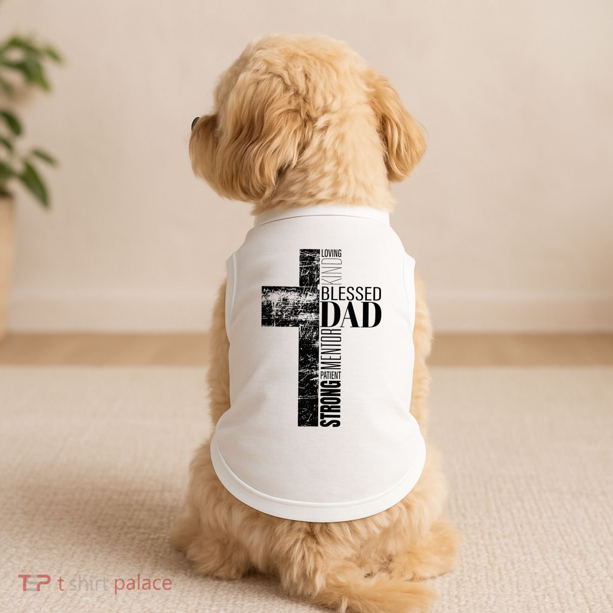 Christian Fathers Day Gifts Religious Blessed Dad Cross Doggie Tank
