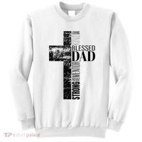 Christian Fathers Day Gifts Religious Blessed Dad Cross Sweatshirt thumb 0
