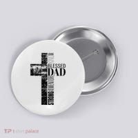 Christian Fathers Day Gifts Religious Blessed Dad Cross Button thumb 0