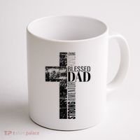 Christian Fathers Day Gifts Religious Blessed Dad Cross Coffee Mug thumb 1