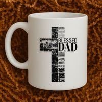 Christian Fathers Day Gifts Religious Blessed Dad Cross Coffee Mug thumb 2