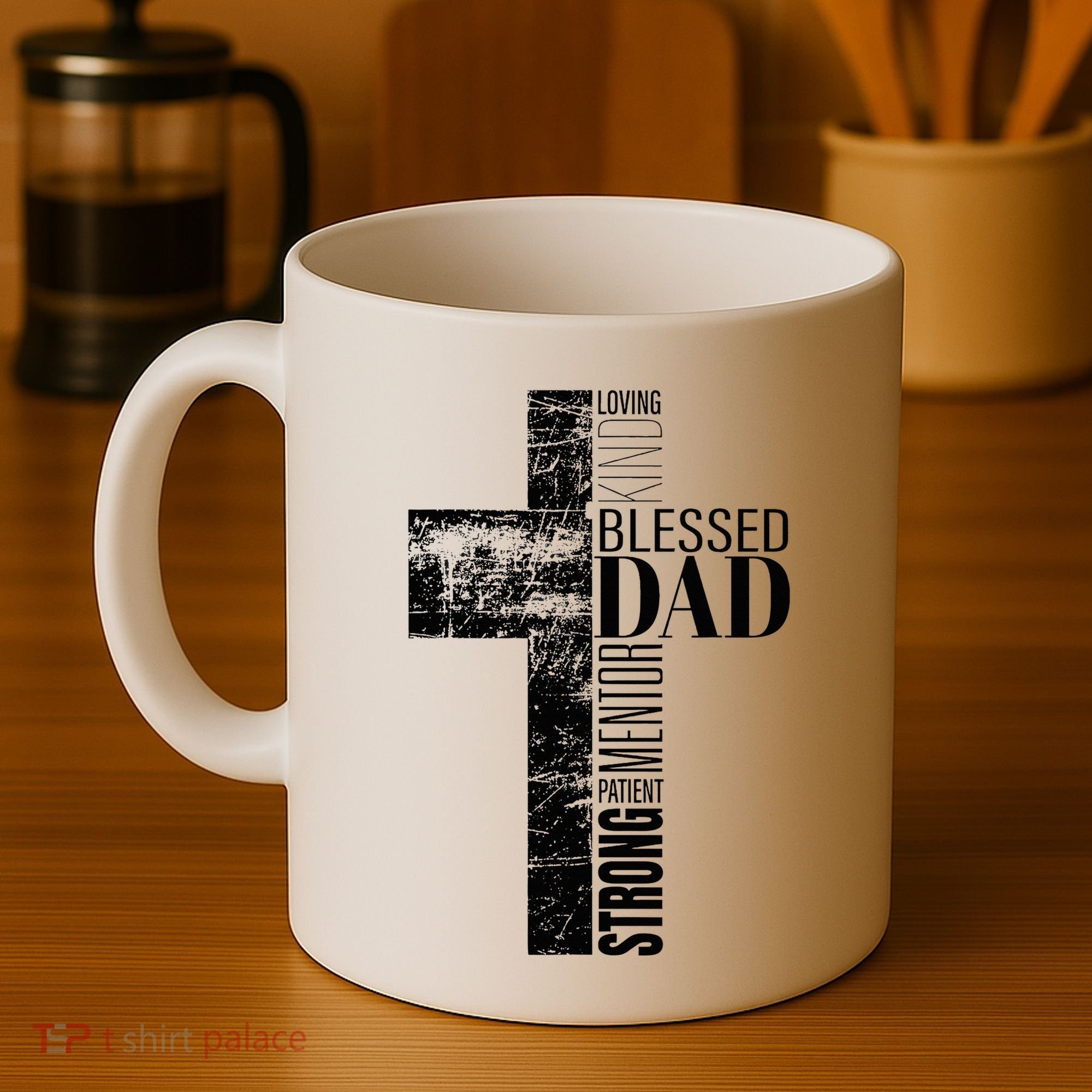 Christian Fathers Day Gifts Religious Blessed Dad Cross Coffee Mug
