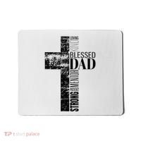 Christian Fathers Day Gifts Religious Blessed Dad Cross Mousepad thumb 0