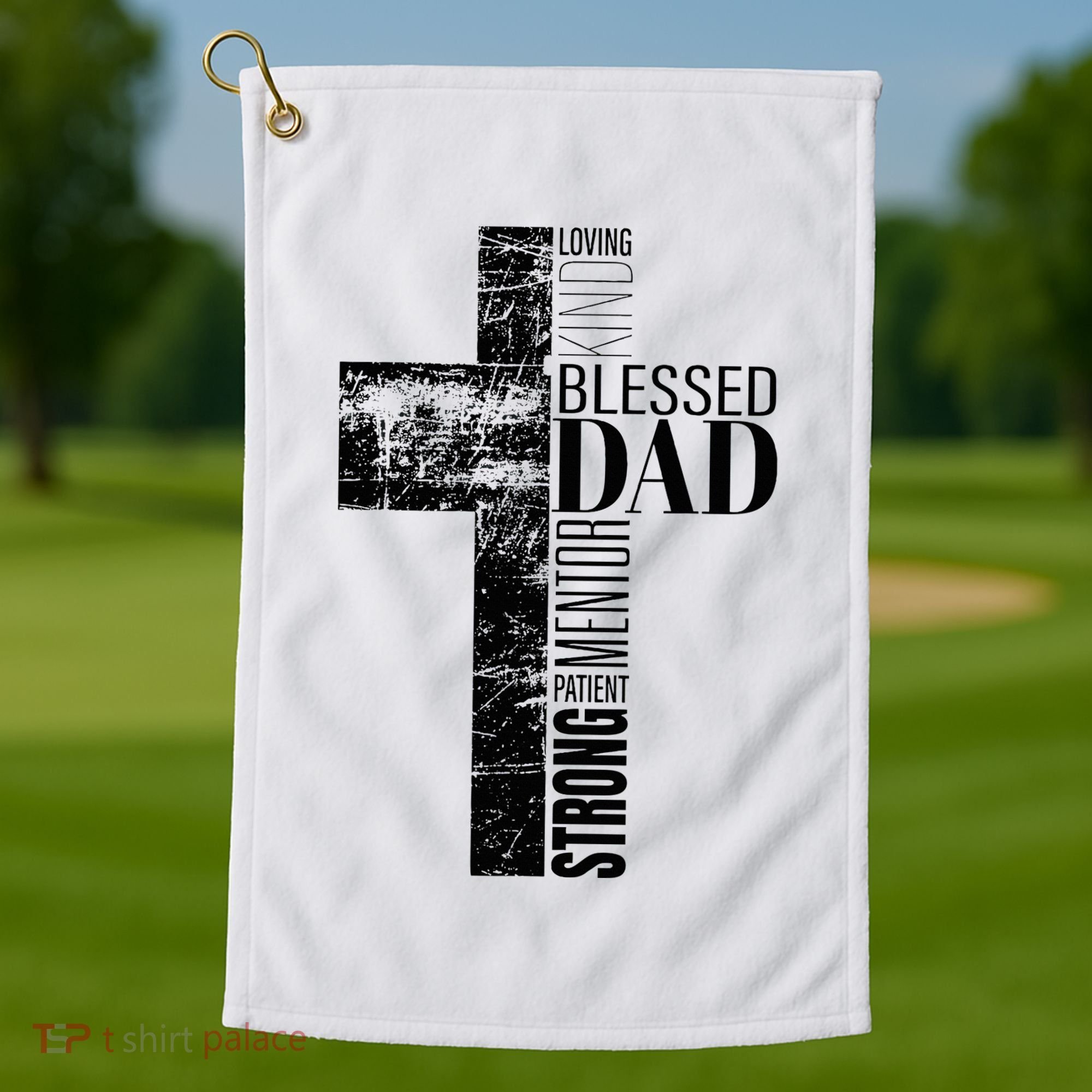 Christian Fathers Day Gifts Religious Blessed Dad Cross Golf Towel