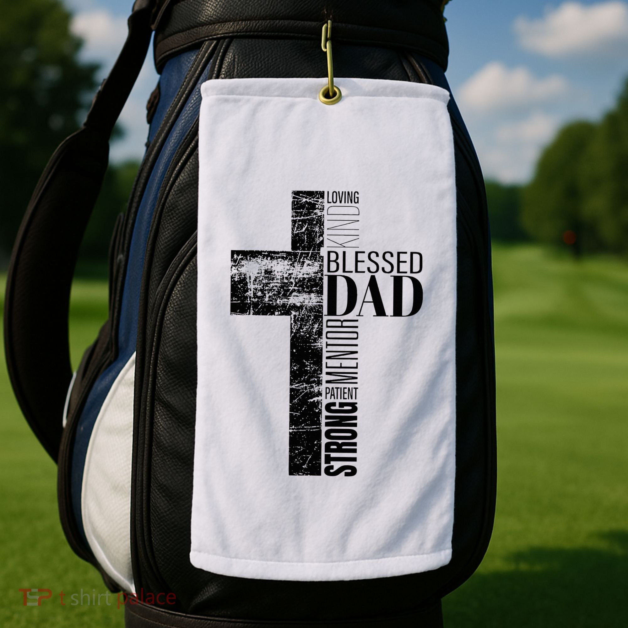 Christian Fathers Day Gifts Religious Blessed Dad Cross Golf Towel