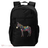 Cute Flower Donkey On Summer Floral Donkey Backpack thumb 0