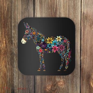Cute Flower Donkey On Summer Floral Donkey Coaster
