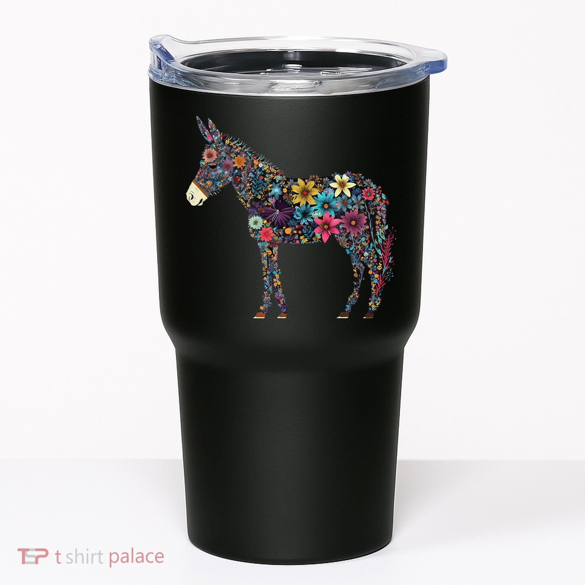 Cute Flower Donkey On Summer Floral Donkey Tumbler
