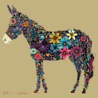 Cute Flower Donkey On Summer Floral Donkey Long Sleeve Shirt thumb 2