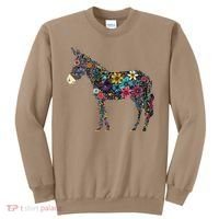 Cute Flower Donkey On Summer Floral Donkey Sweatshirt thumb 0