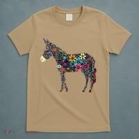 Cute Flower Donkey On Summer Floral Donkey T-Shirt thumb 5