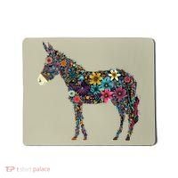 Cute Flower Donkey On Summer Floral Donkey Mousepad thumb 0
