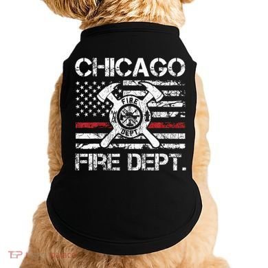 Custom Fire Department Thin Red Line Flag Personalize City Or State Doggie Tank