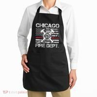 Custom Fire Department Thin Red Line Flag Personalize City Or State Apron thumb 2