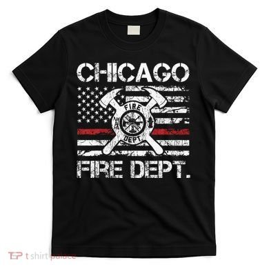 Custom Fire Department Thin Red Line Flag Personalize City Or State T-Shirt