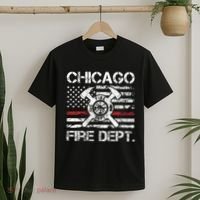 Custom Fire Department Thin Red Line Flag Personalize City Or State T-Shirt thumb 2