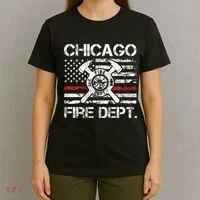 Custom Fire Department Thin Red Line Flag Personalize City Or State T-Shirt thumb 4