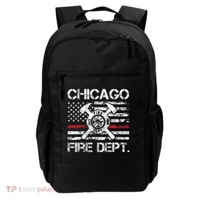Custom Fire Department Thin Red Line Flag Personalize City Or State Backpack