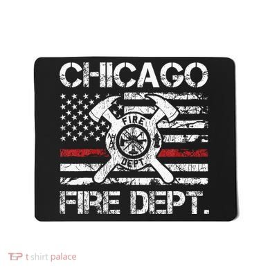 Custom Fire Department Thin Red Line Flag Personalize City Or State Mousepad