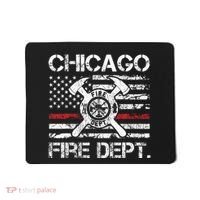 Custom Fire Department Thin Red Line Flag Personalize City Or State Mousepad thumb 0