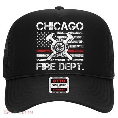 Custom Fire Department Thin Red Line Flag Personalize City Or State Hat