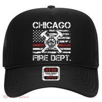 Custom Fire Department Thin Red Line Flag Personalize City Or State Hat thumb 0