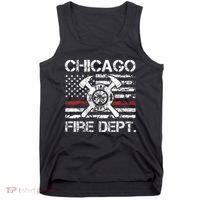 Custom Fire Department Thin Red Line Flag Personalize City Or State Tank Top thumb 0