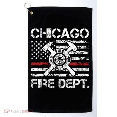 Custom Fire Department Thin Red Line Flag Personalize City Or State Golf Towel