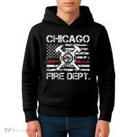 Custom Fire Department Thin Red Line Flag Personalize City Or State Kids Hoodie thumb 4