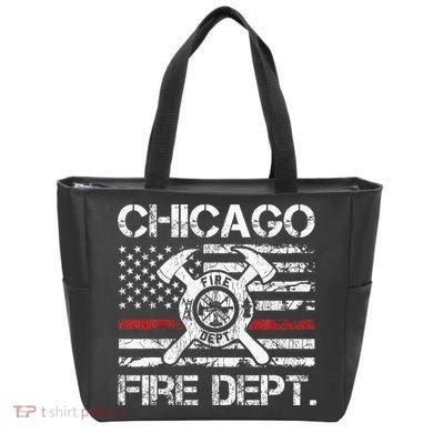 Custom Fire Department Thin Red Line Flag Personalize City Or State Tote Bag