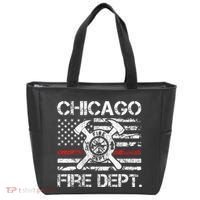 Custom Fire Department Thin Red Line Flag Personalize City Or State Tote Bag thumb 0