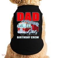 Cute Funny Dad Birthday Crew Firetruck Doggie Tank thumb 0