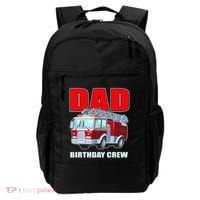 Cute Funny Dad Birthday Crew Firetruck Backpack thumb 0