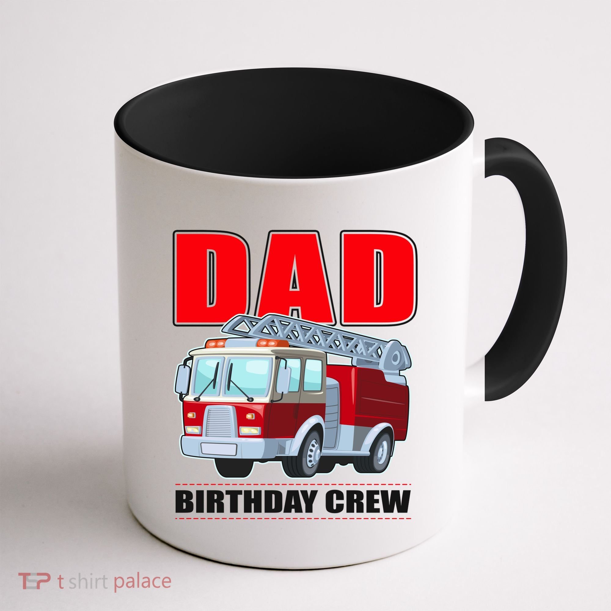 Cute Funny Dad Birthday Crew Firetruck Coffee Mug