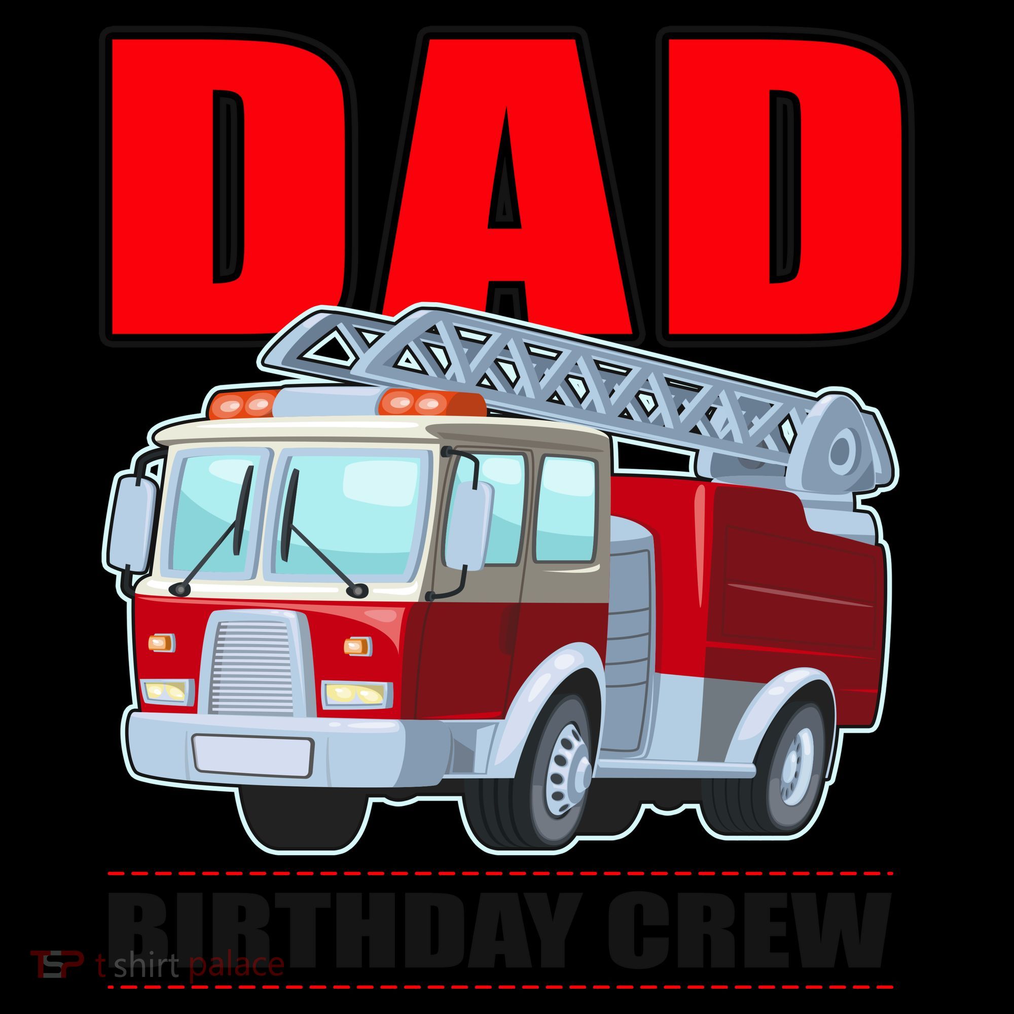 Cute Funny Dad Birthday Crew Firetruck Coffee Mug