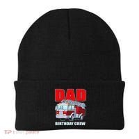 Cute Funny Dad Birthday Crew Firetruck Beanie thumb 0