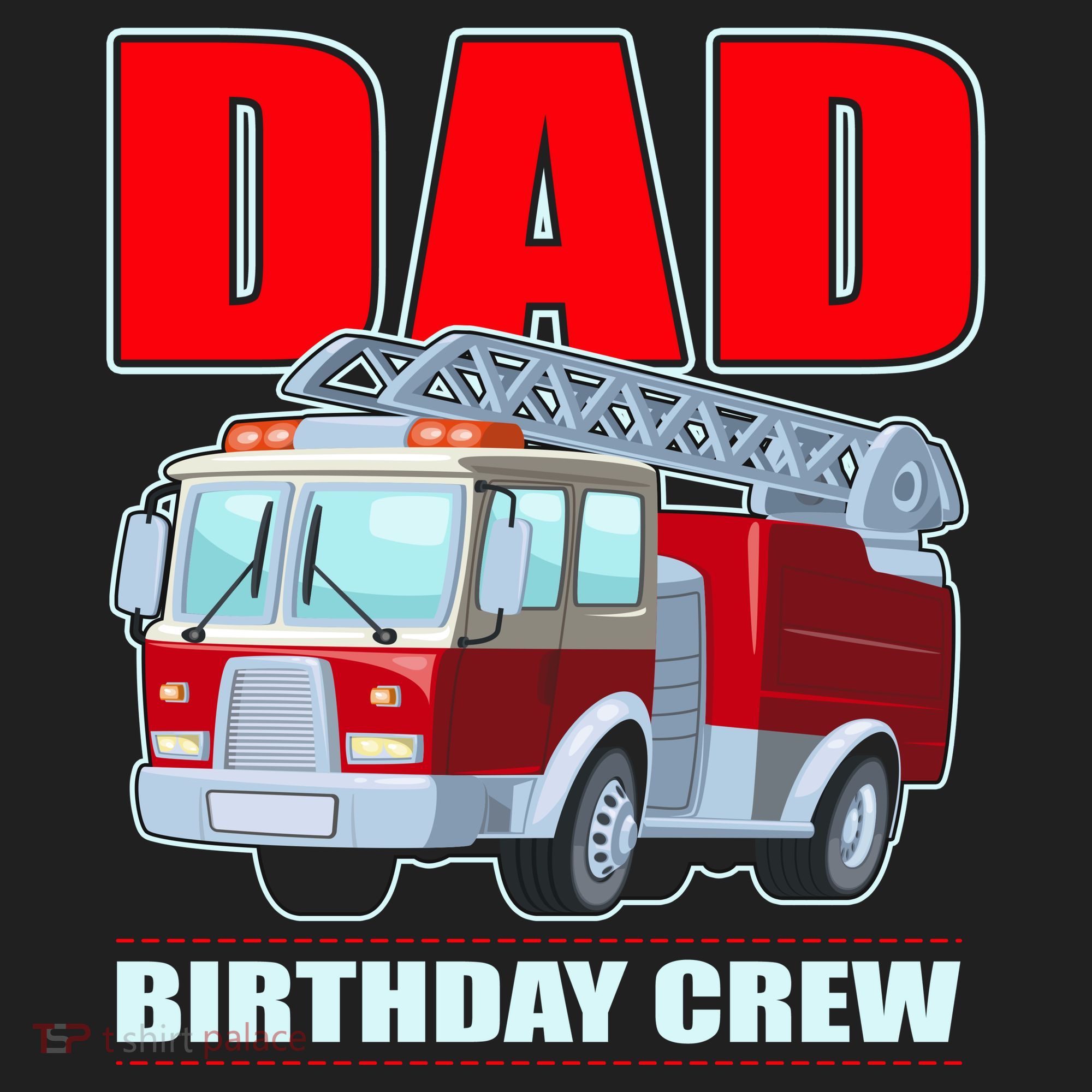 Cute Funny Dad Birthday Crew Firetruck Beanie
